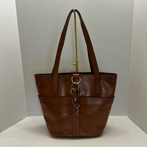 Patricia Nash Espelette Tote – Tan Leather Bucket Bag – Classic Women's Handbag